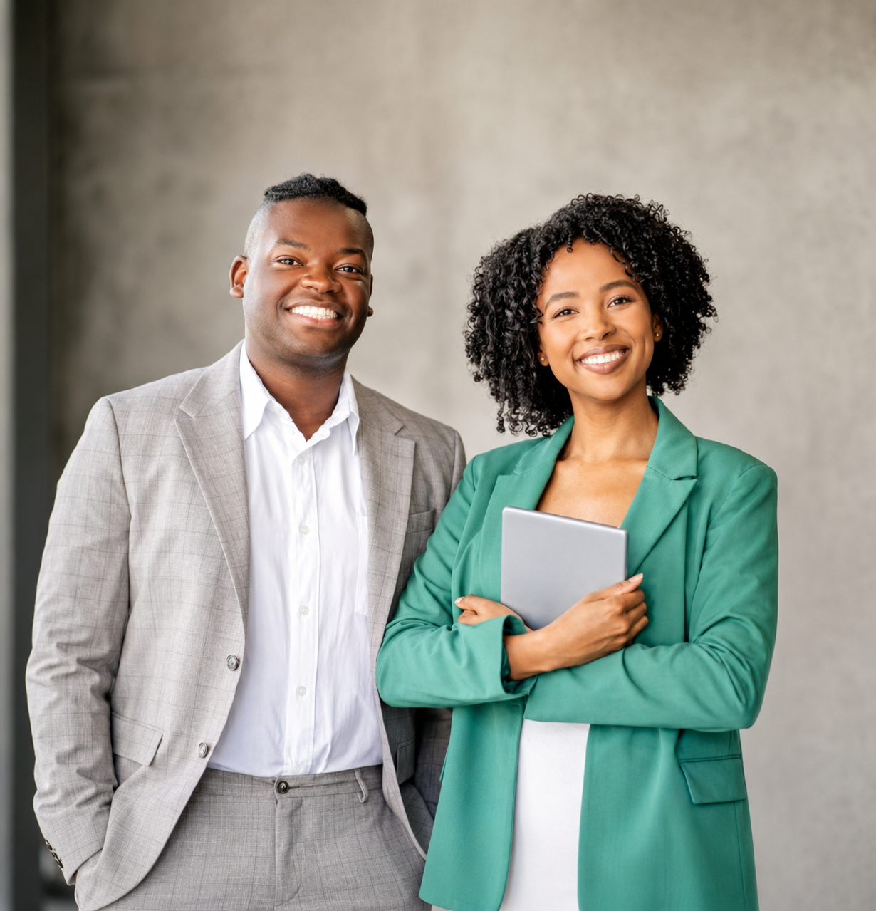 Two smiling business consultants ready to help your SME grow its digital presence